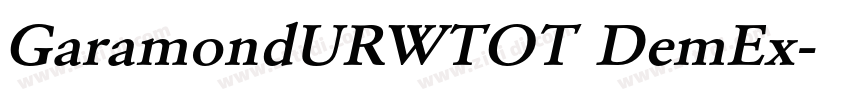 GaramondURWTOT DemEx字体转换